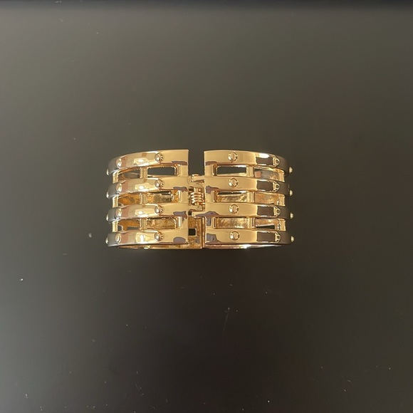18K Gold Plated Cuff Bracelet- Women - Picture 2 of 7